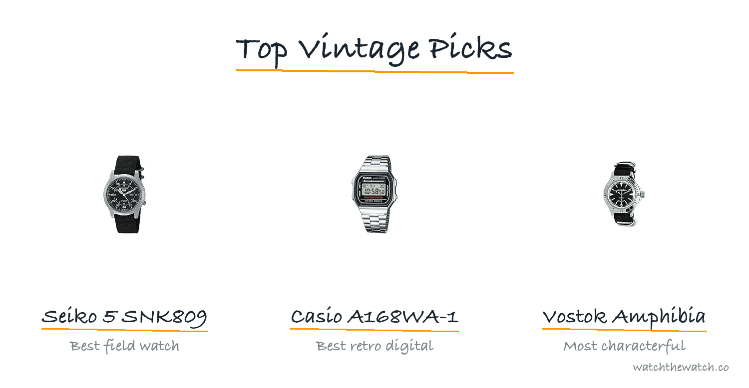 Top 10 Best Vintage Watches Under 300 USD(affordable vintage watches) — top picks