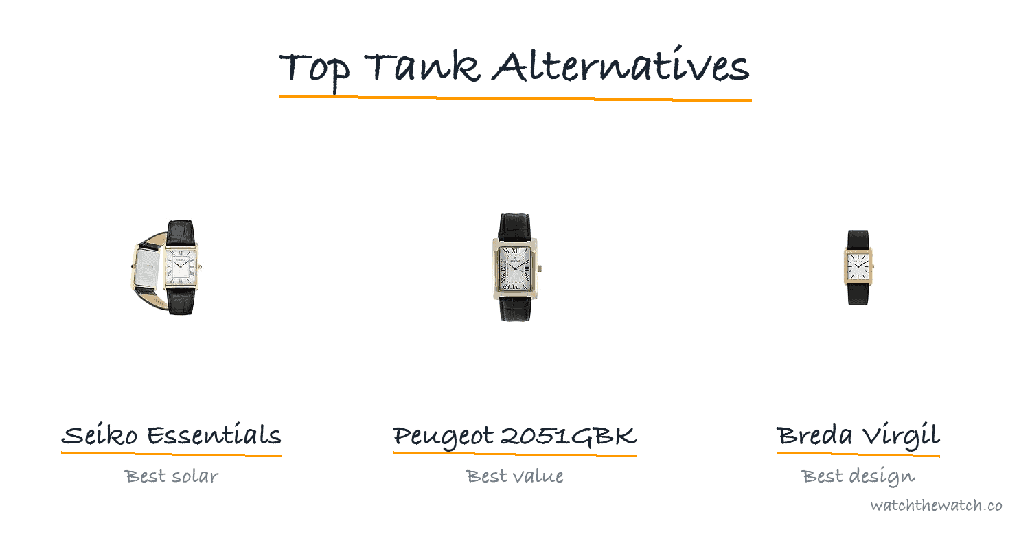 Top 10 Cartier Tank Watch Alternatives(affordable cartier tank alternative) — top picks