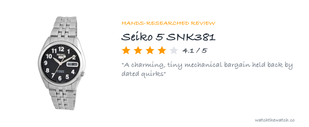 Seiko 5 SNK381 review