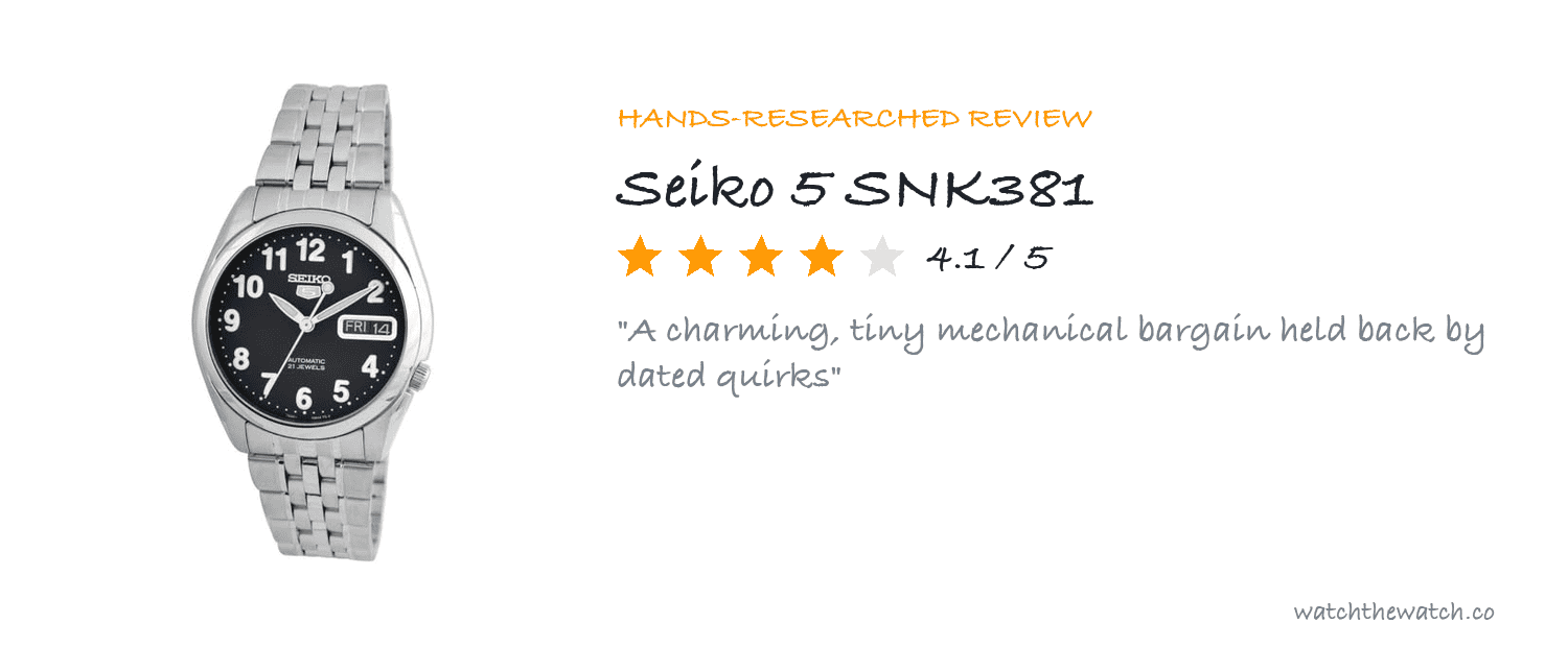 Seiko 5 SNK381K1 Automatic Stainless Steel Watch Review — top picks