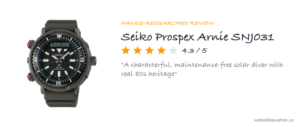 Seiko Prospex Arnie Solar review