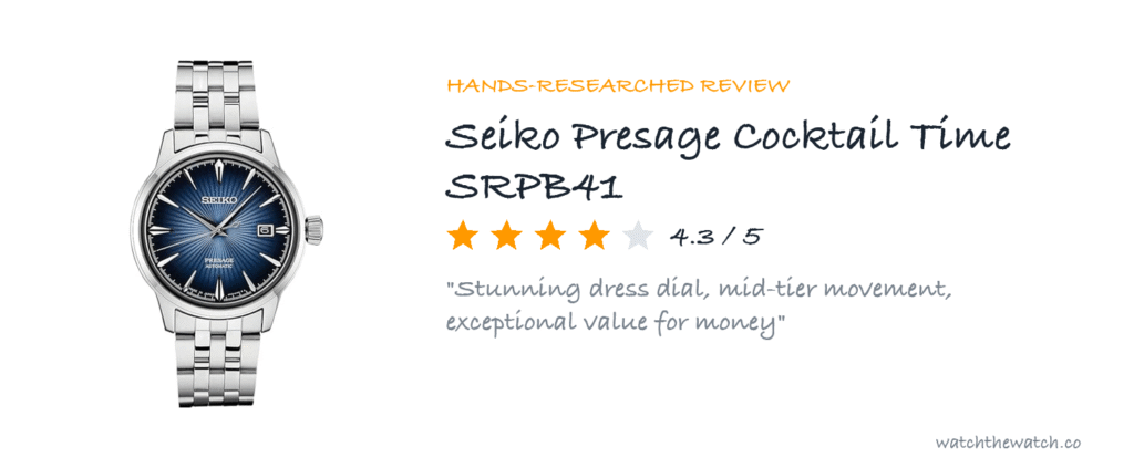 Seiko Presage Cocktail Time review