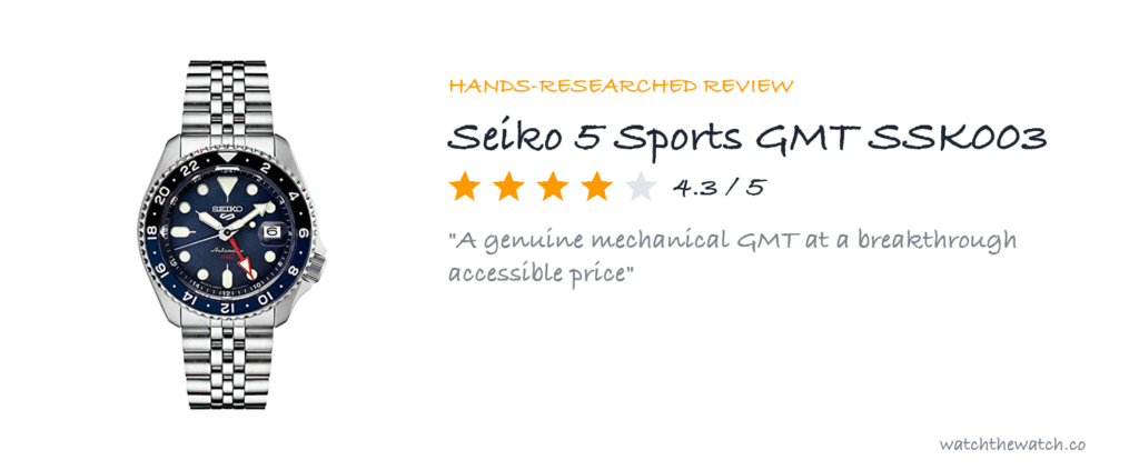 Seiko 5 Sports GMT SSK003 review