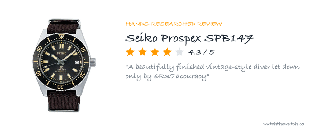 Seiko Prospex SPB147 review