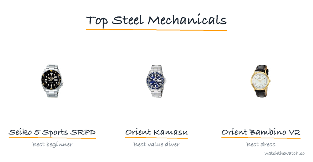 Stainless steel mechanical watches — top picks