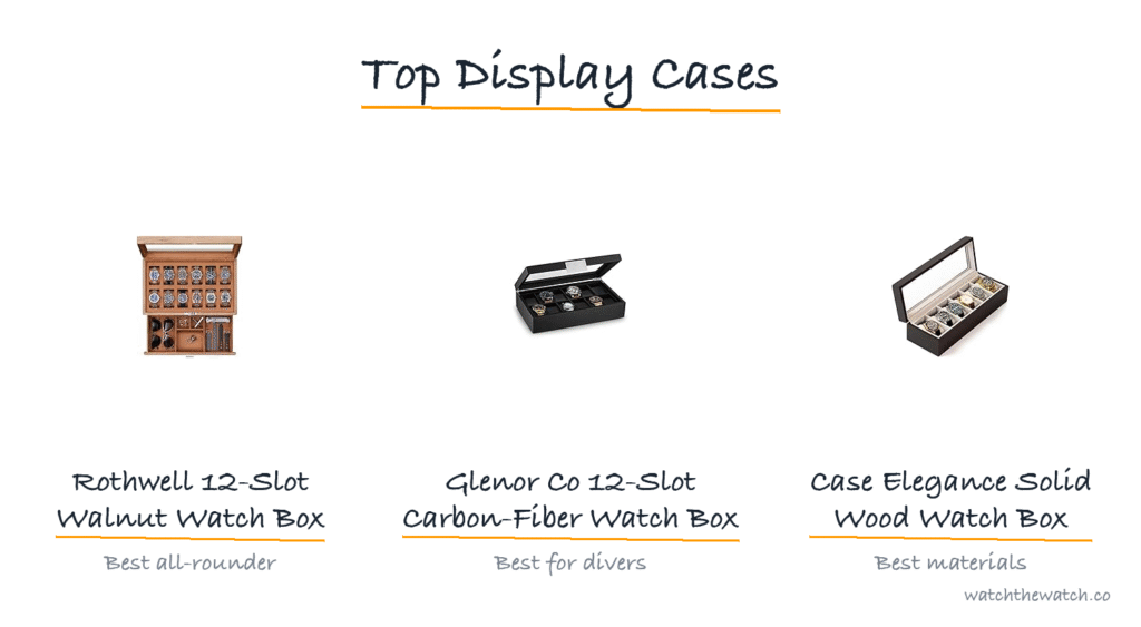 Best watch display cases — top picks