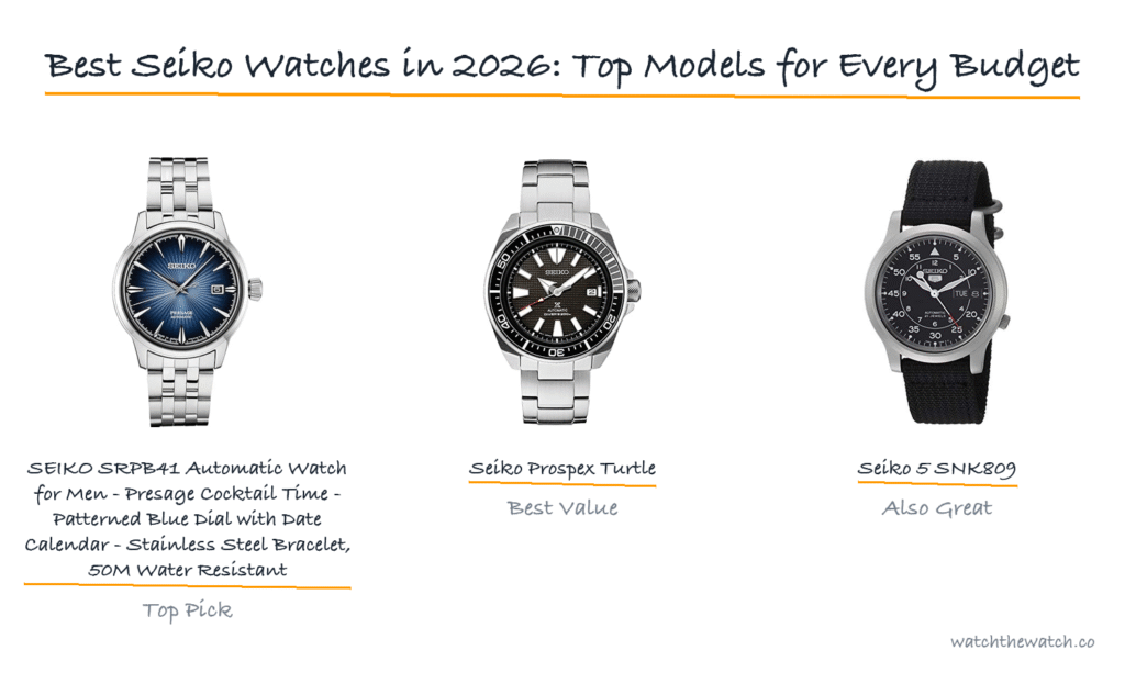Best Seiko Watches in 2026: Top Models for Every Budget — watchthewatch.co