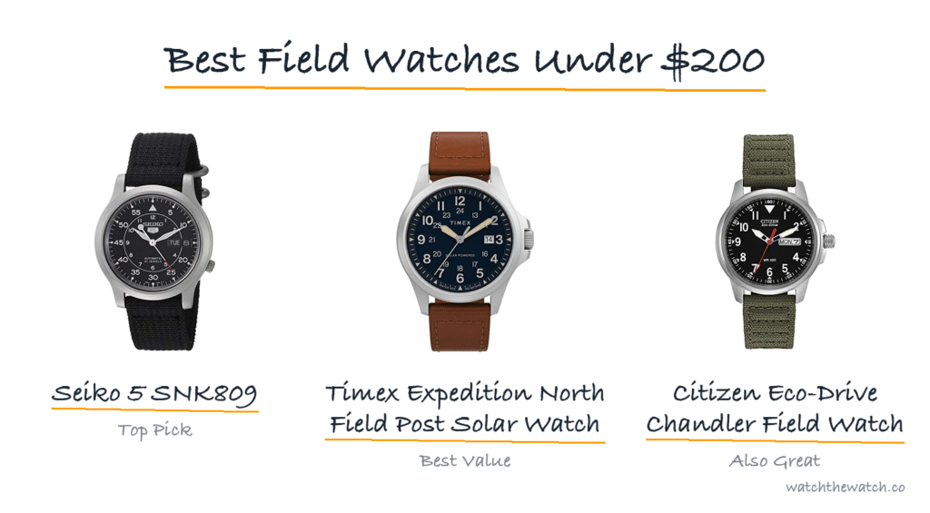 Best Field Watches Under $200 (2026) — watchthewatch.co