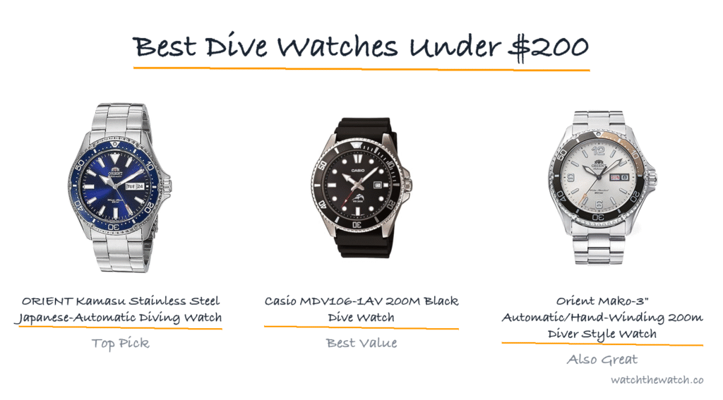 Best Dive Watches Under $200 (2026) — watchthewatch.co
