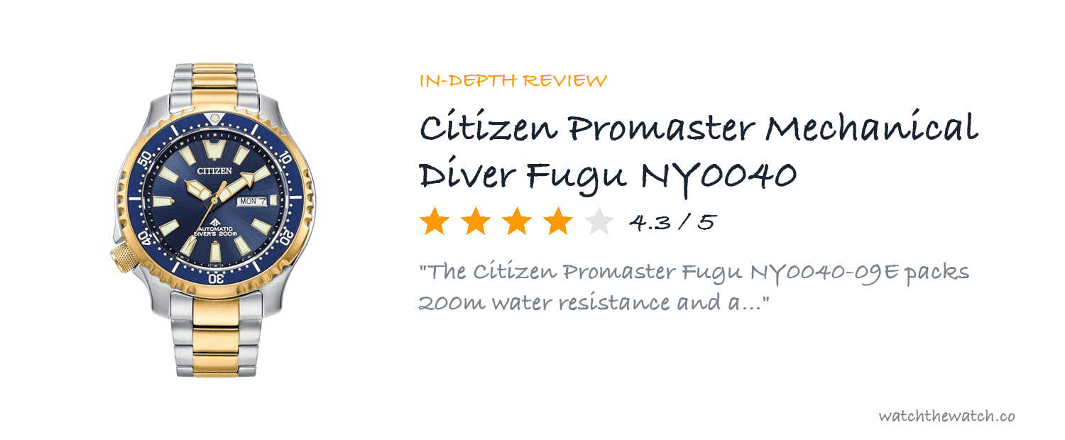 Citizen Promaster Mechanical Diver Fugu NY0040-09E Review