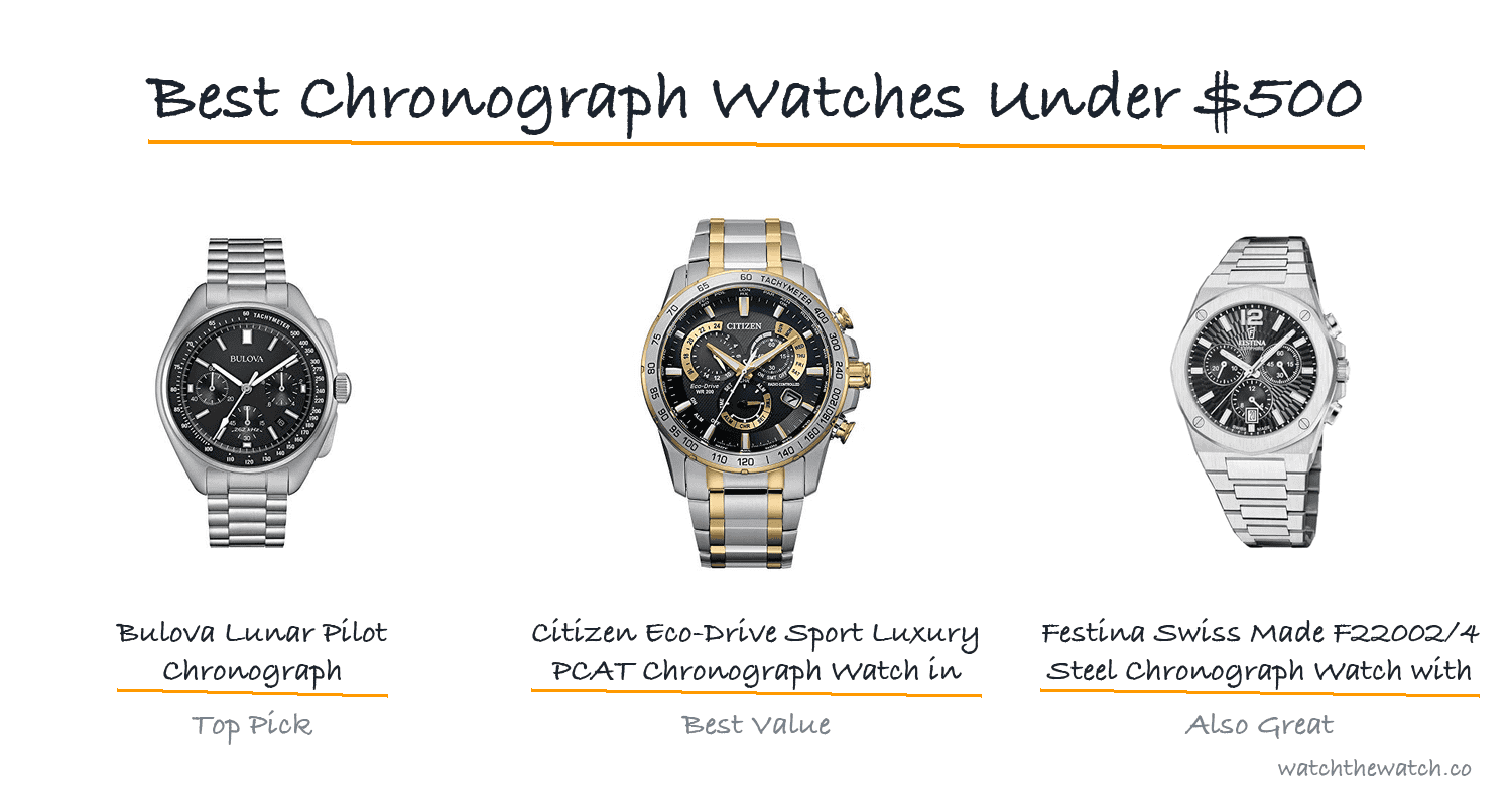Best Chronograph Watches Under $500 (2026)