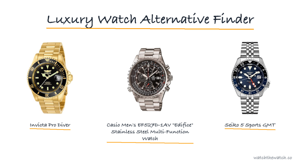 Luxury Watch Alternative Finder - watchthewatch.co