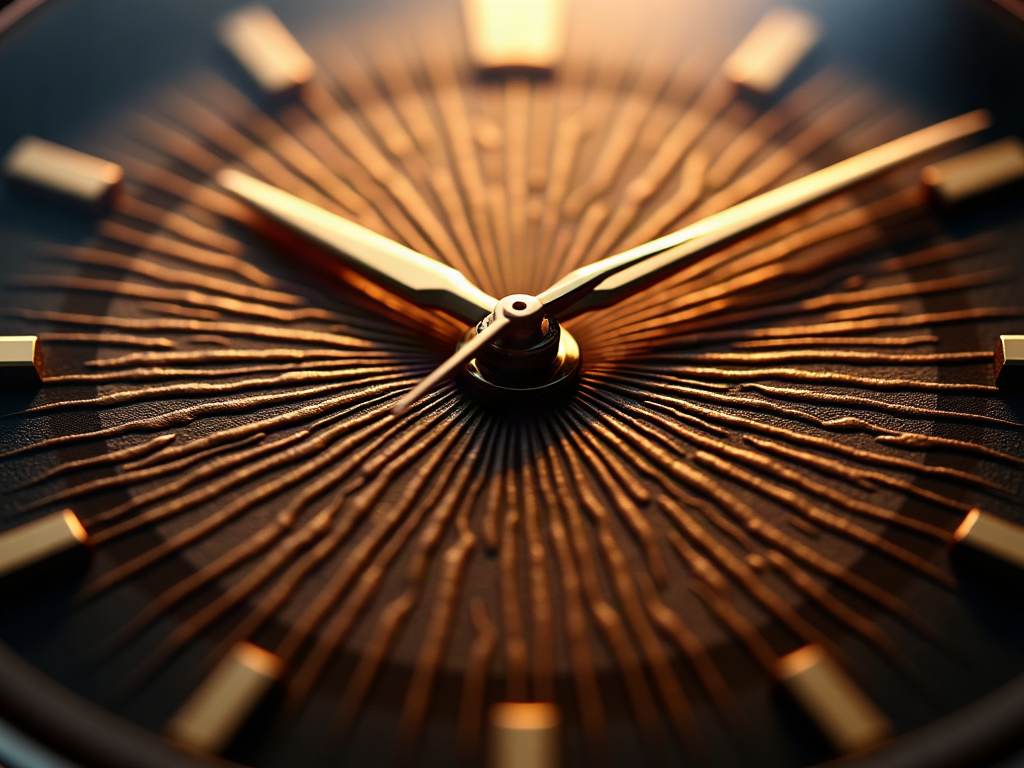 Macro of a textured sunburst watch dial surface
