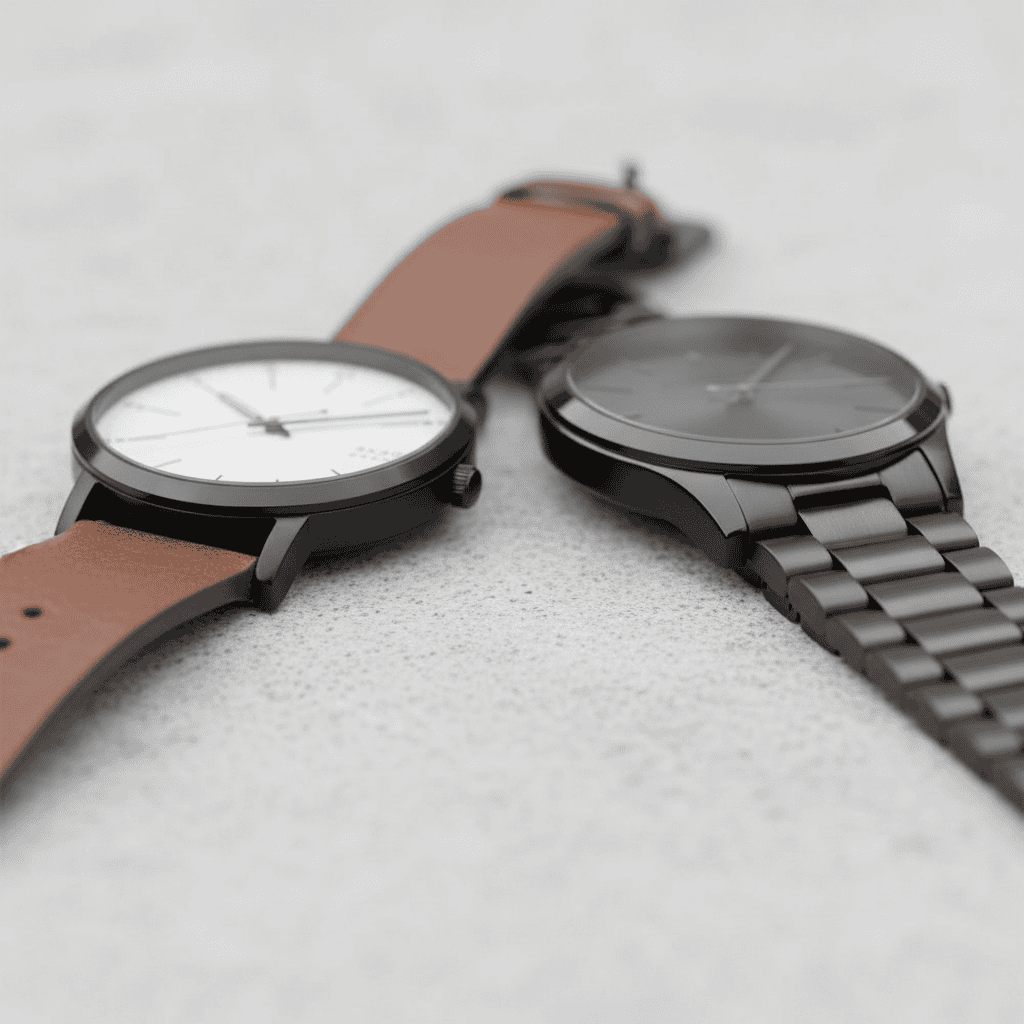 Two watches side by side for comparison